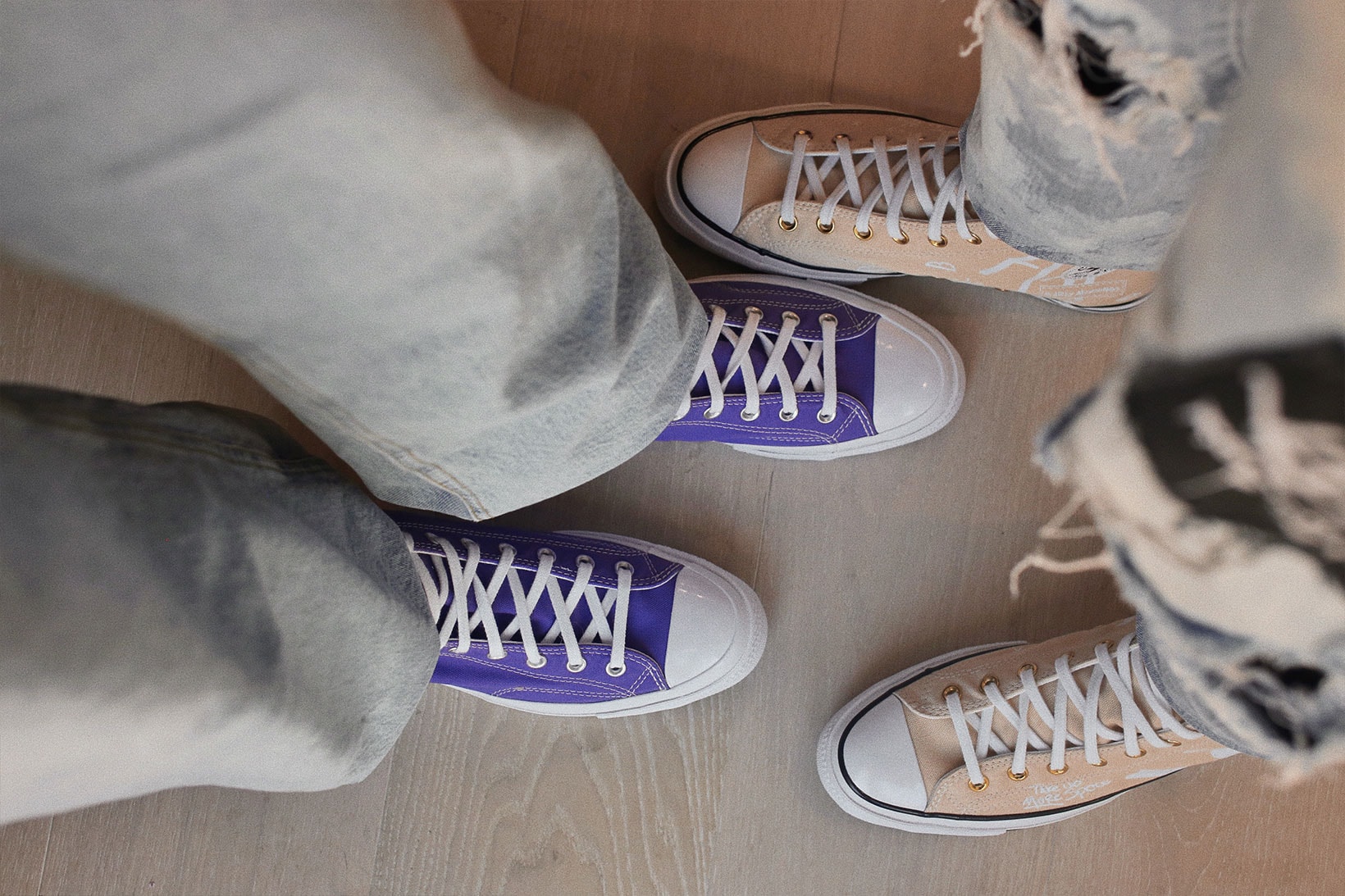 issa rae converse by you chuck 70 nicky fulcher collaboration purple white beige
