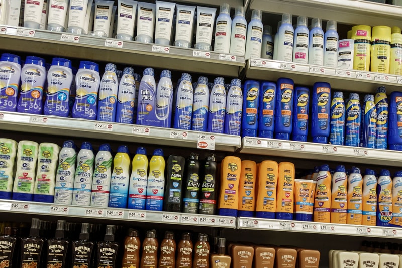 Sunscreen Drugstore Shelf Aisle Products