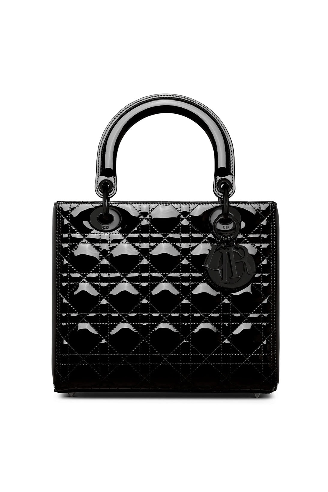 Lady Dior Ultra Glossy Handbag Black Maria Grazia Chiuri Medium