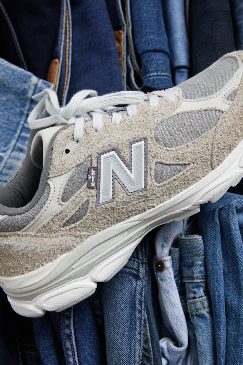 Levi's New Balance NB 990v3 Collaboration Denim Gray Lateral Details