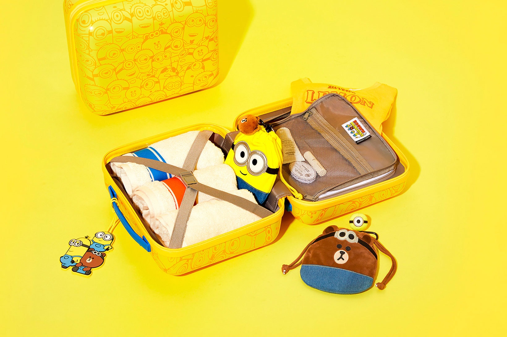 Minions LINE FRIENDS Collaboration BROWN SALLY Suitcase