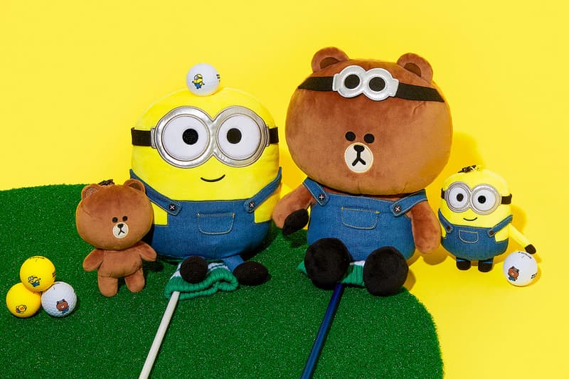 Minions LINE FRIENDS Collaboration BROWN SALLY Golf Club Cover Balls