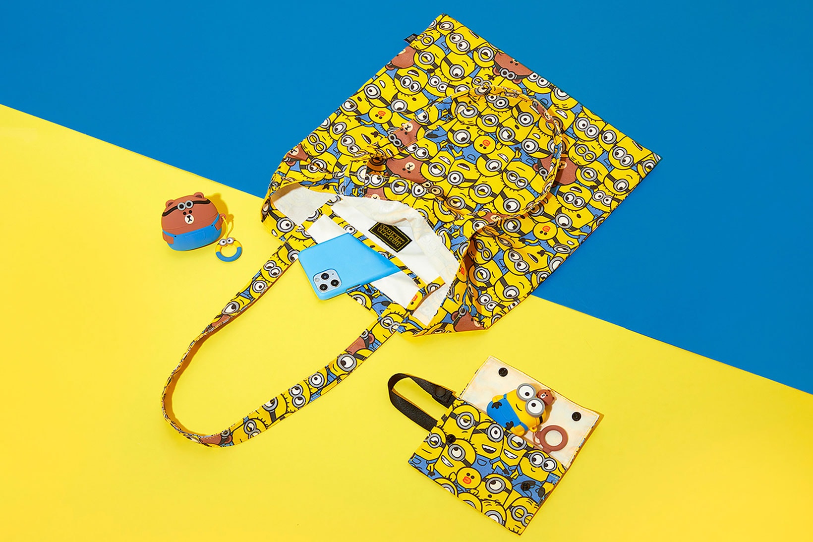 Minions LINE FRIENDS Collaboration BROWN SALLY Tote Bag Pouch