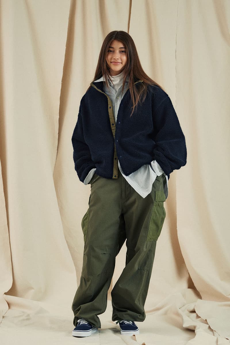 nanamica fall winter fw21 womenswear lookbook jacket cargo pants