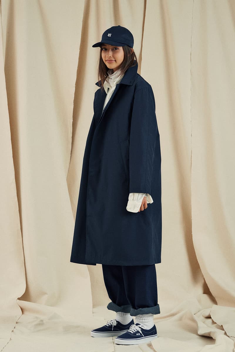 nanamica fall winter fw21 womenswear lookbook coat cap hat