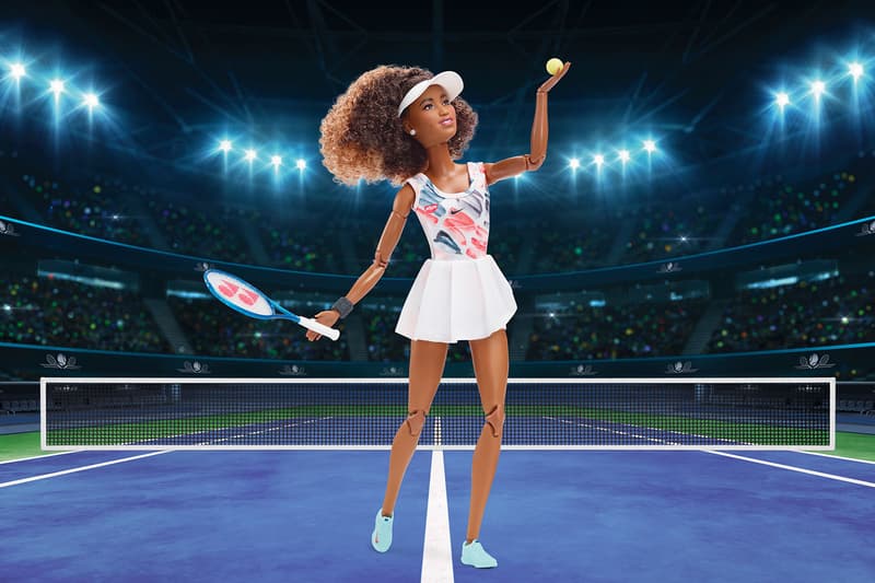 Naomi Osaka Barbie Mattel Figure Tennis Court