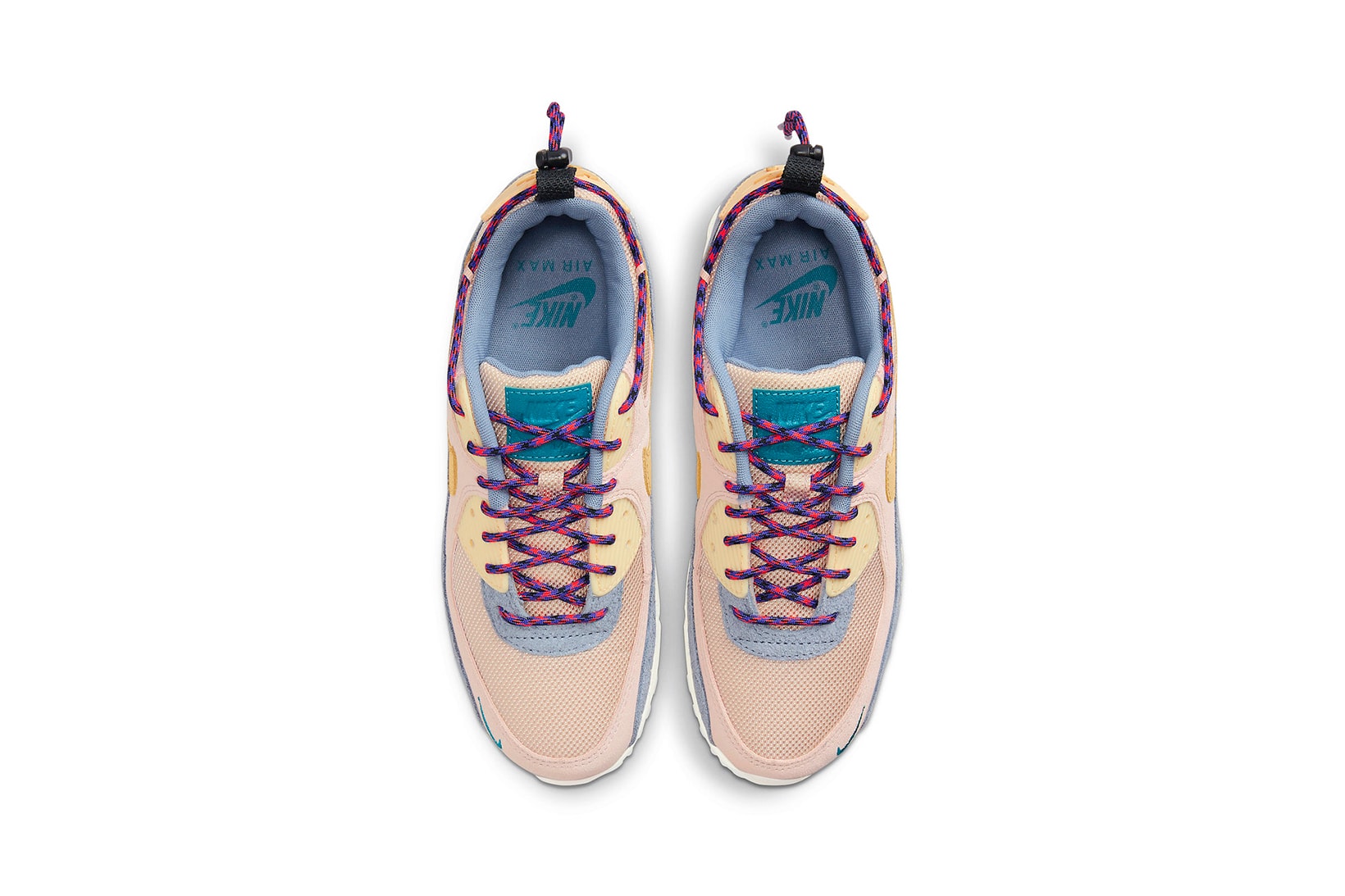 Nike Womens Air Max 90 SE Fossil Stone Ashen Slate Coconut Milk Twist Pastel Pink Blue Orange Yellow Shoes Kicks Sneakerhead Kicks Footwear