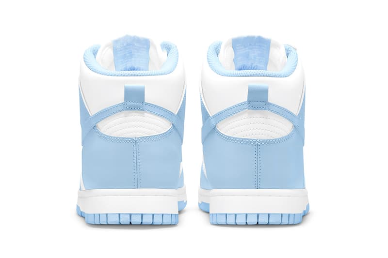 Nike Womens Dunk High Baby Blue Aluminum White Sneakers Kicks Footwear Shoes