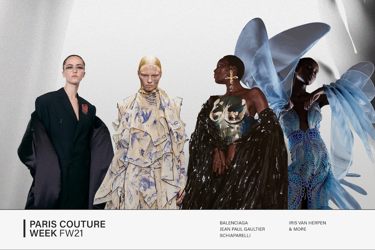 2021 Fall Winter Paris Haute Couture Week Balenciaga Jean Paul Gaultier Sacai Chitose Abe Schiaparelli Iris Van Herpen