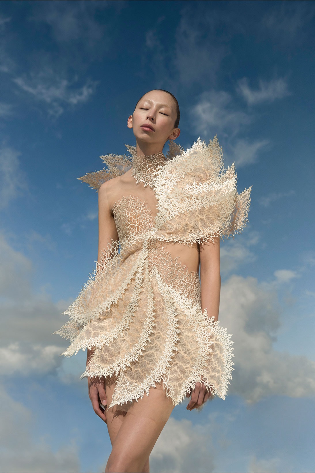 parley iris van herpen earthrise haute couture collaboration sustainable dress ocean plastic