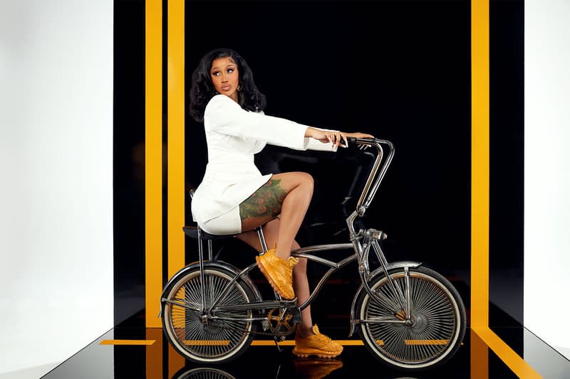 Reebok Cardi B Classic Leather Gold Sneakers Bicycle