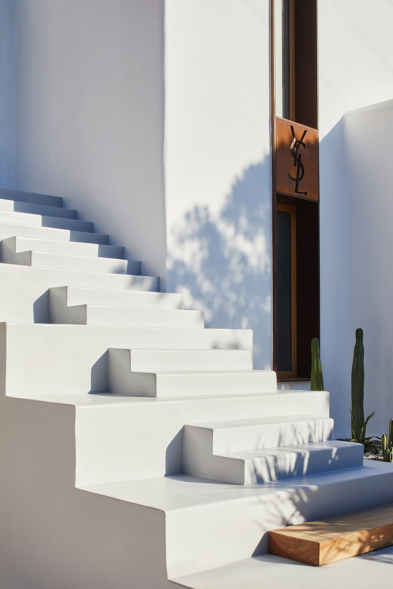 Saint Laurent Mykonos Greece Store Stairs White