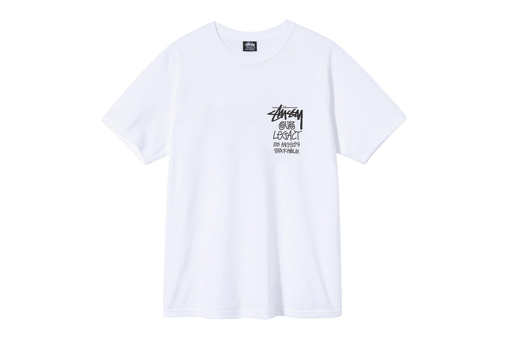 Stussy Our Legacy WORK SHOP 2021 Collaboration t-shirt logo