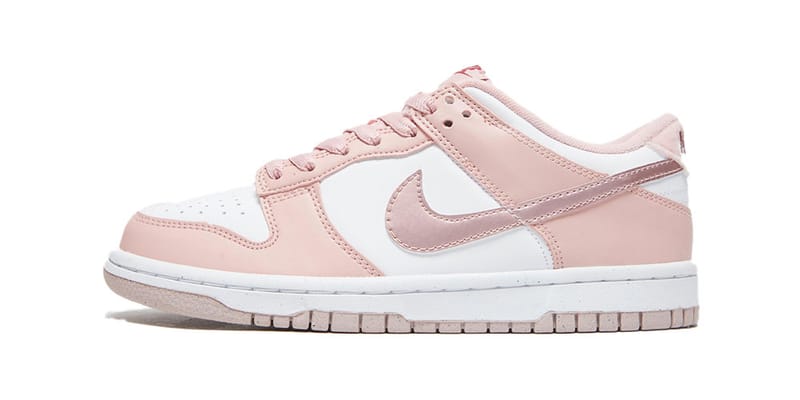 dunk low pink glaze white