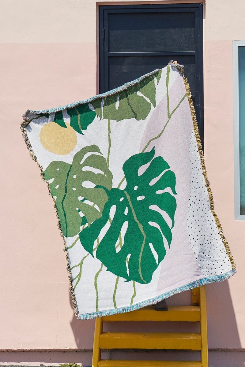 Slowdown Studio's "ASHBY" throw in front of a door