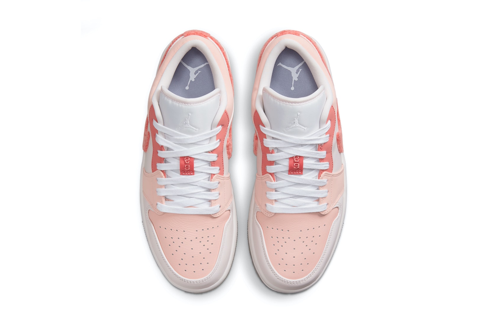 Nike Air Jordan 1 Low AJ1 Pink Mighty Swooshers Fur Sneakers Footwear Shoes Kicks