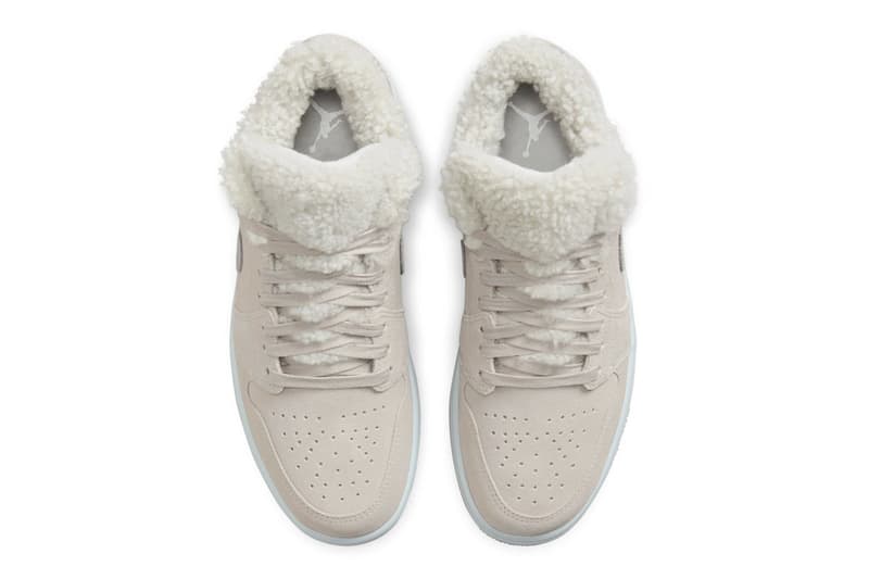 Nike’s Air Jordan 1 “Sherpa Fleece” top view