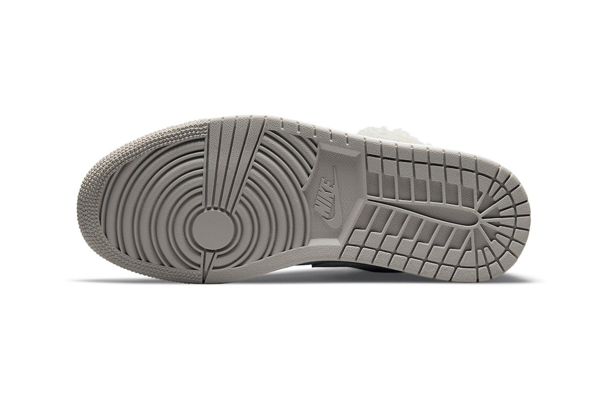 Nike’s Air Jordan 1 “Sherpa Fleece” bottom view