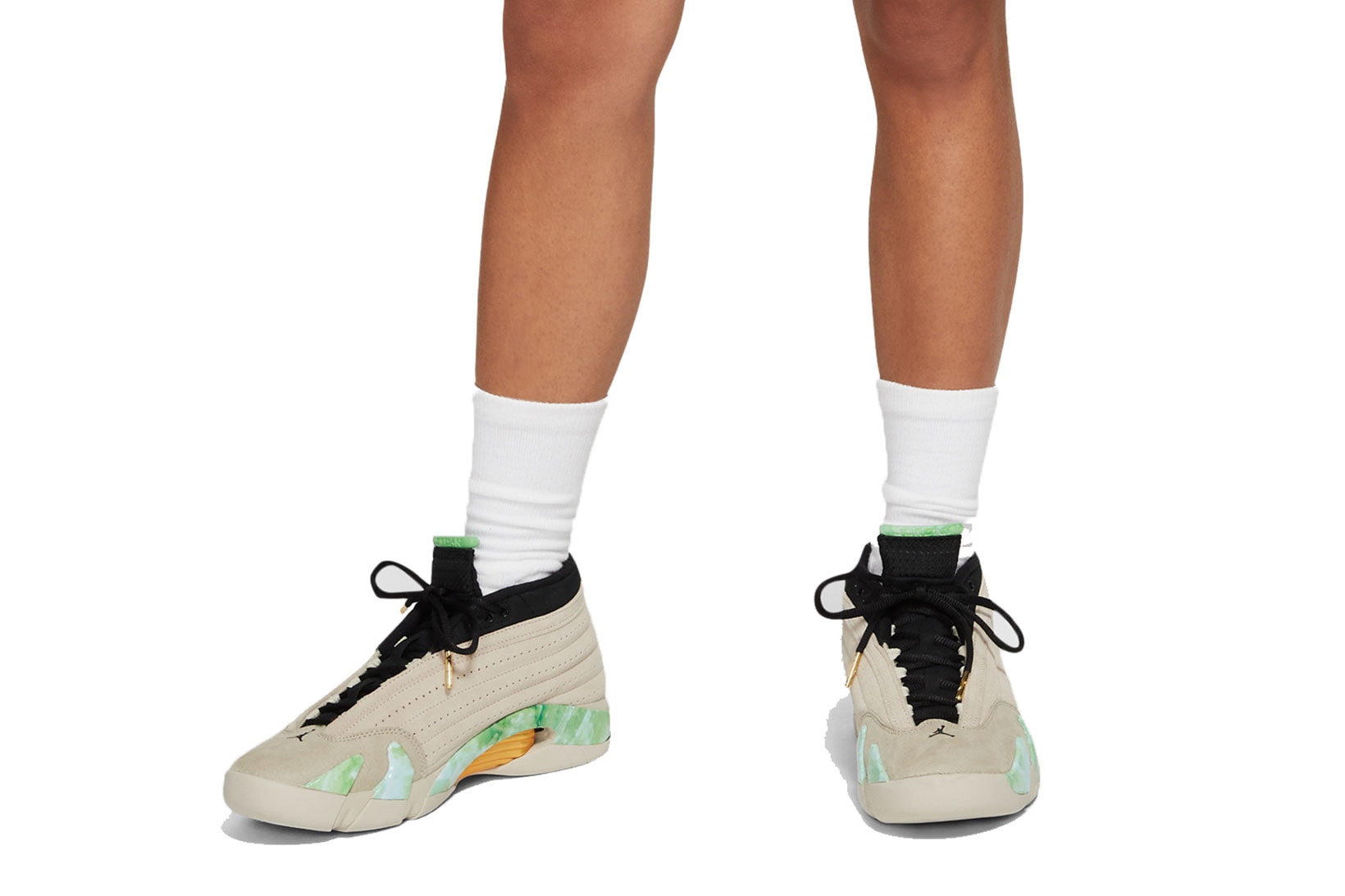 Aleali May Air Jordan 14 AJ14 Collaboration On foot Socks Sneakers