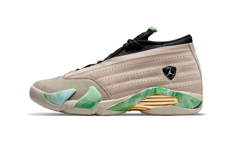 Aleali May Air Jordan 14 AJ14 Collaboration Upper Laterals Jade