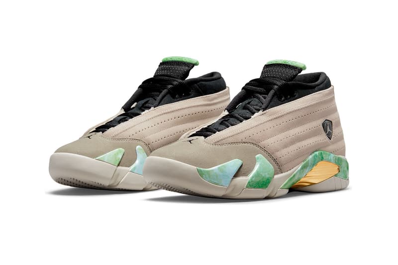 Aleali May Air Jordan 14 AJ14 Collaboration Upper Details Beige Jade