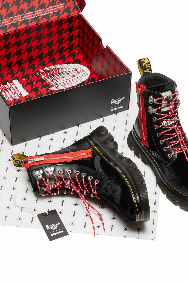 Atmos x Dr. Martens tarik zip boots with shoe box