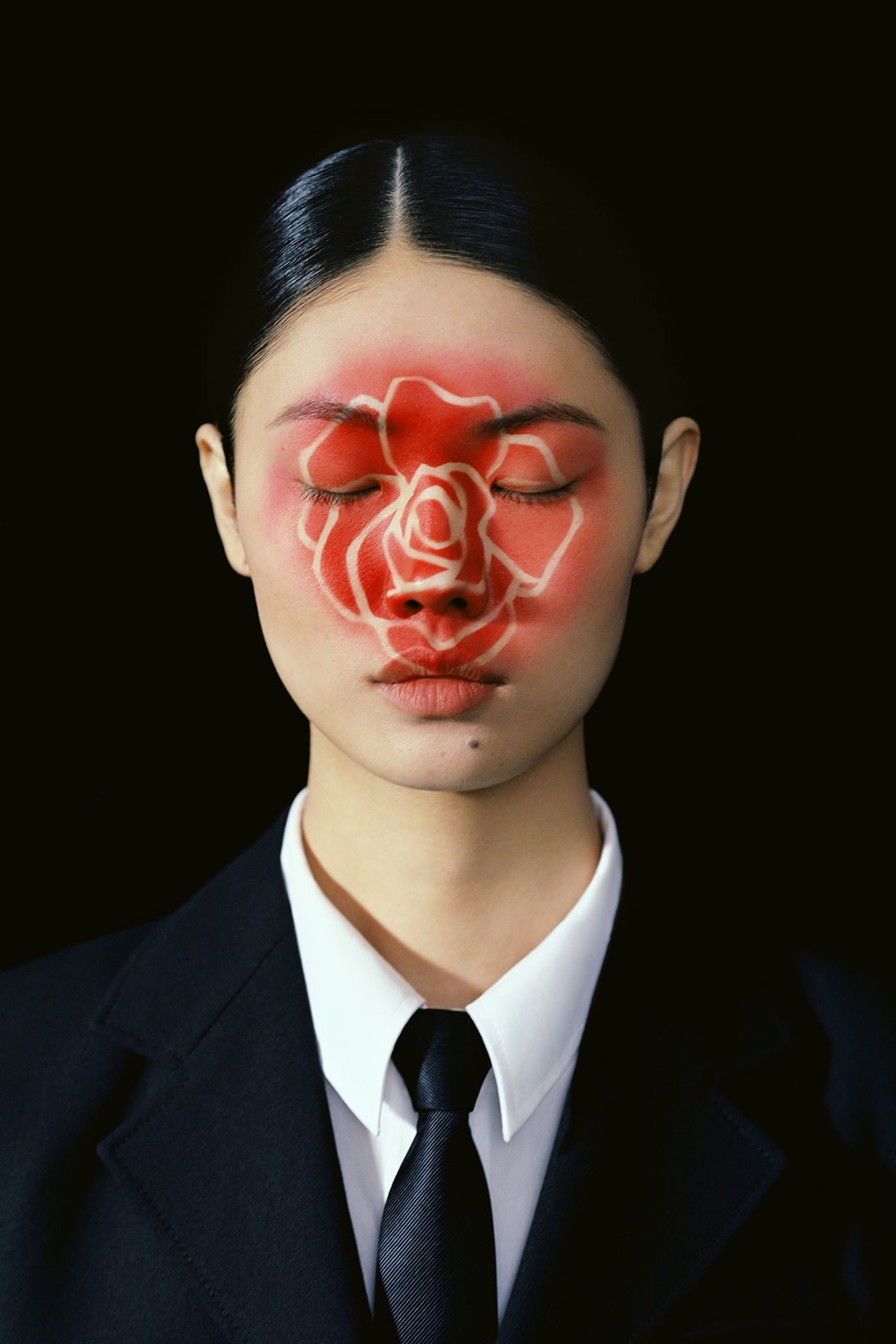 Byredo Young Rose Perfume Campaign Face Paint Suits