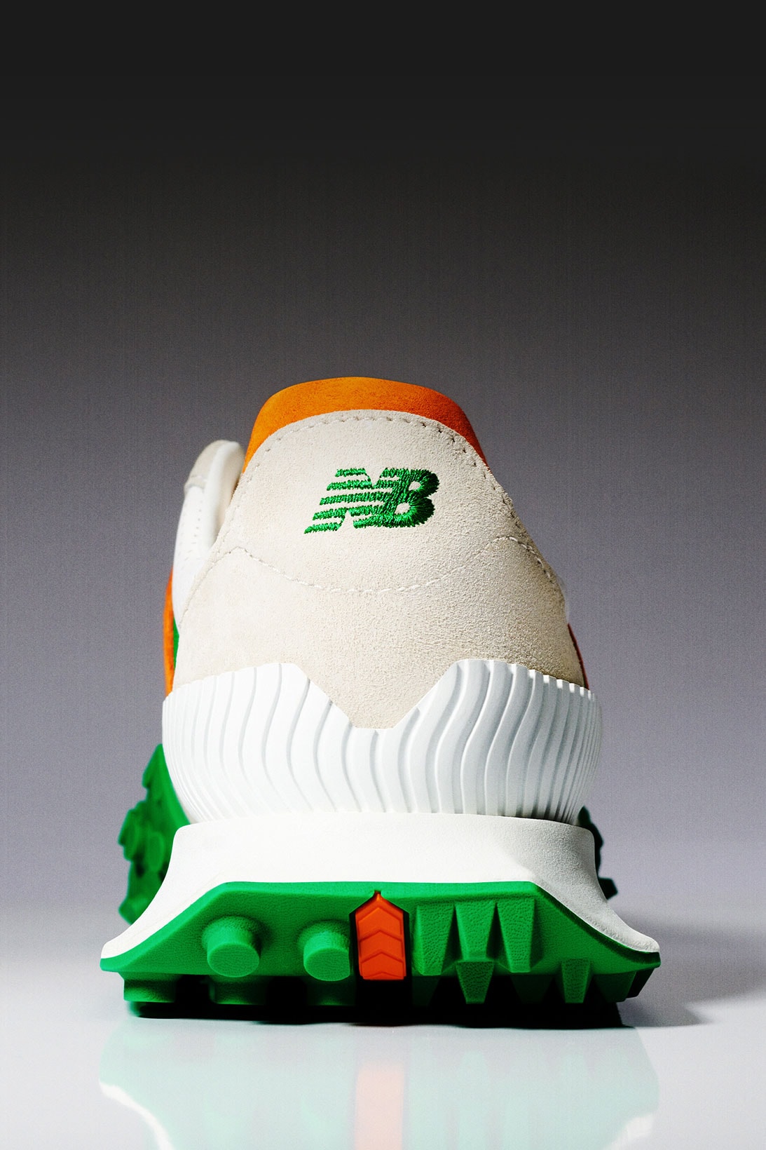Casablanca New Balance NB XC-72 Sneakers Collaboration White Green Heel Logo Details