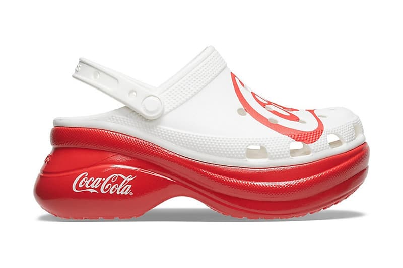 coca cola crocs clogs collaboration midsole red platform chunky