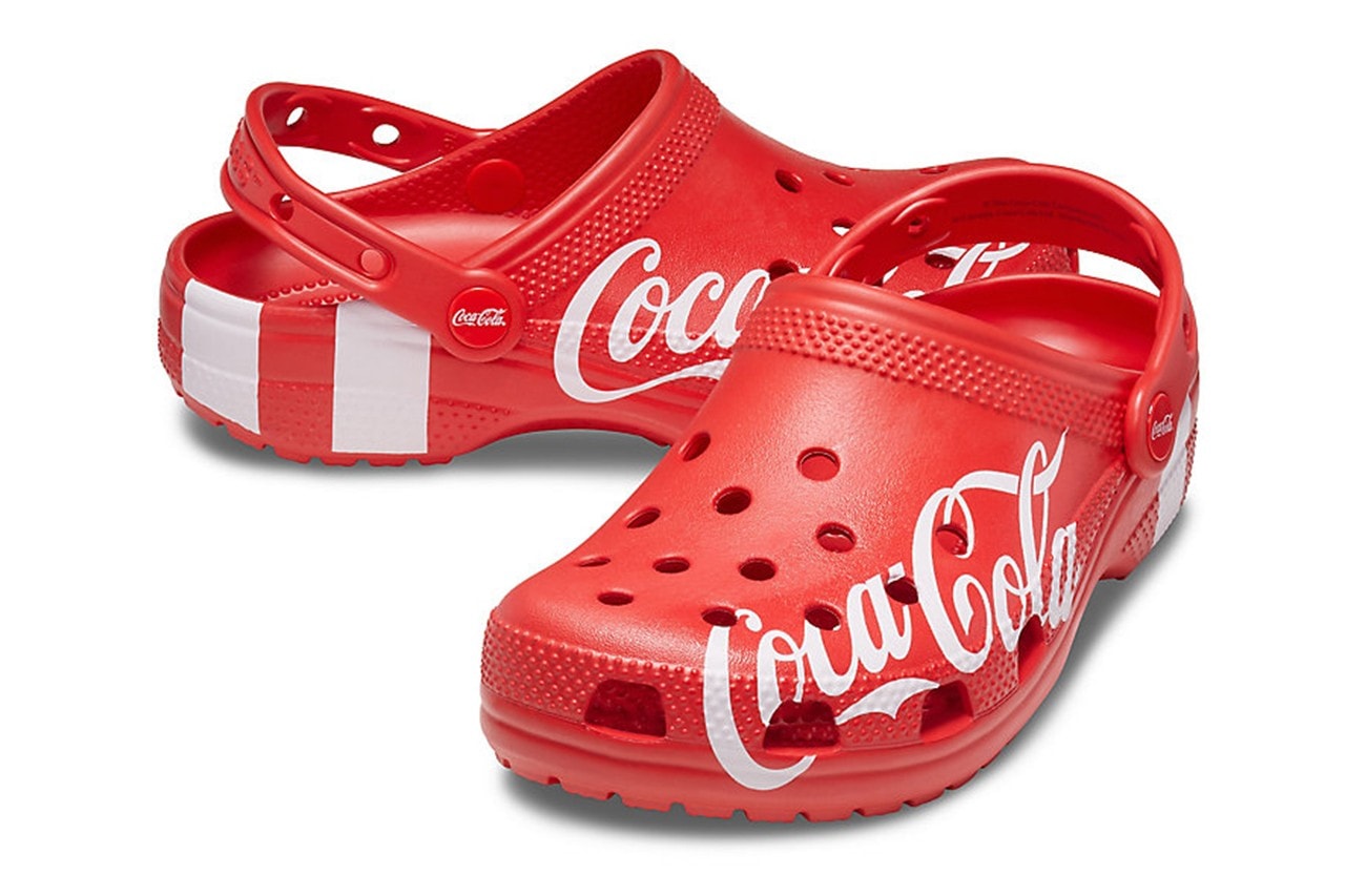 coca cola crocs clogs collaboration red white logo