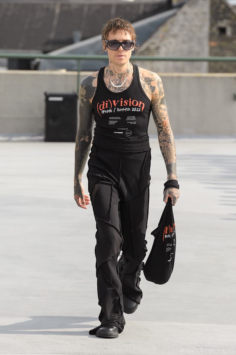 (di)vision Spring Summer 2022 runway show collection division Copenhagen Danish Brand Fashion Design Simon Nanna Wick upcycling tank top bag