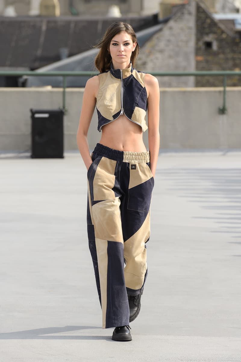 (di)vision Spring Summer 2022 runway show collection division Copenhagen Danish Brand Fashion Design Simon Nanna Wick upcycling patchwork top pants