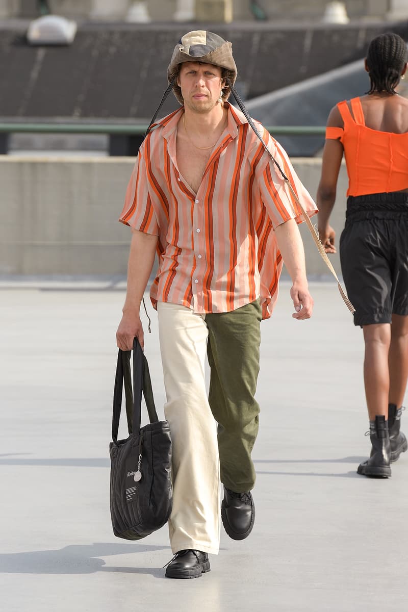 (di)vision Spring Summer 2022 runway show collection division Copenhagen Danish Brand Fashion Design Simon Nanna Wick upcycling shirt bag