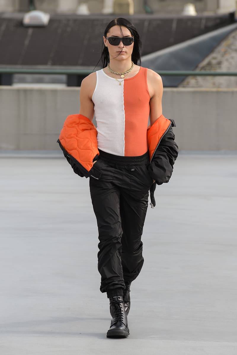 (di)vision Spring Summer 2022 runway show collection division Copenhagen Danish Brand Fashion Design Simon Nanna Wick upcycling bomber jacket
