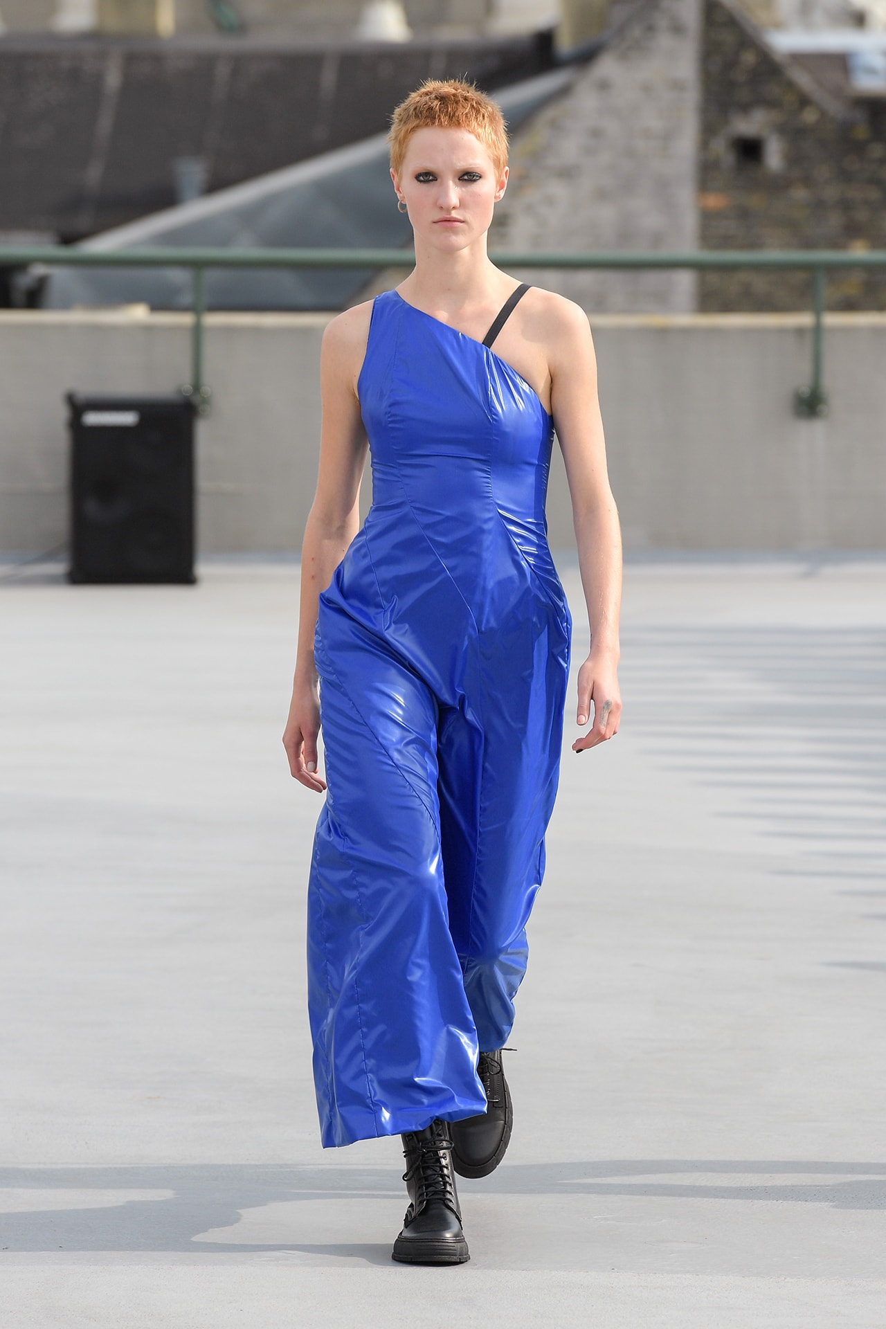 (di)vision Spring Summer 2022 runway show collection division Copenhagen Danish Brand Fashion Design Simon Nanna Wick upcycling blue dress