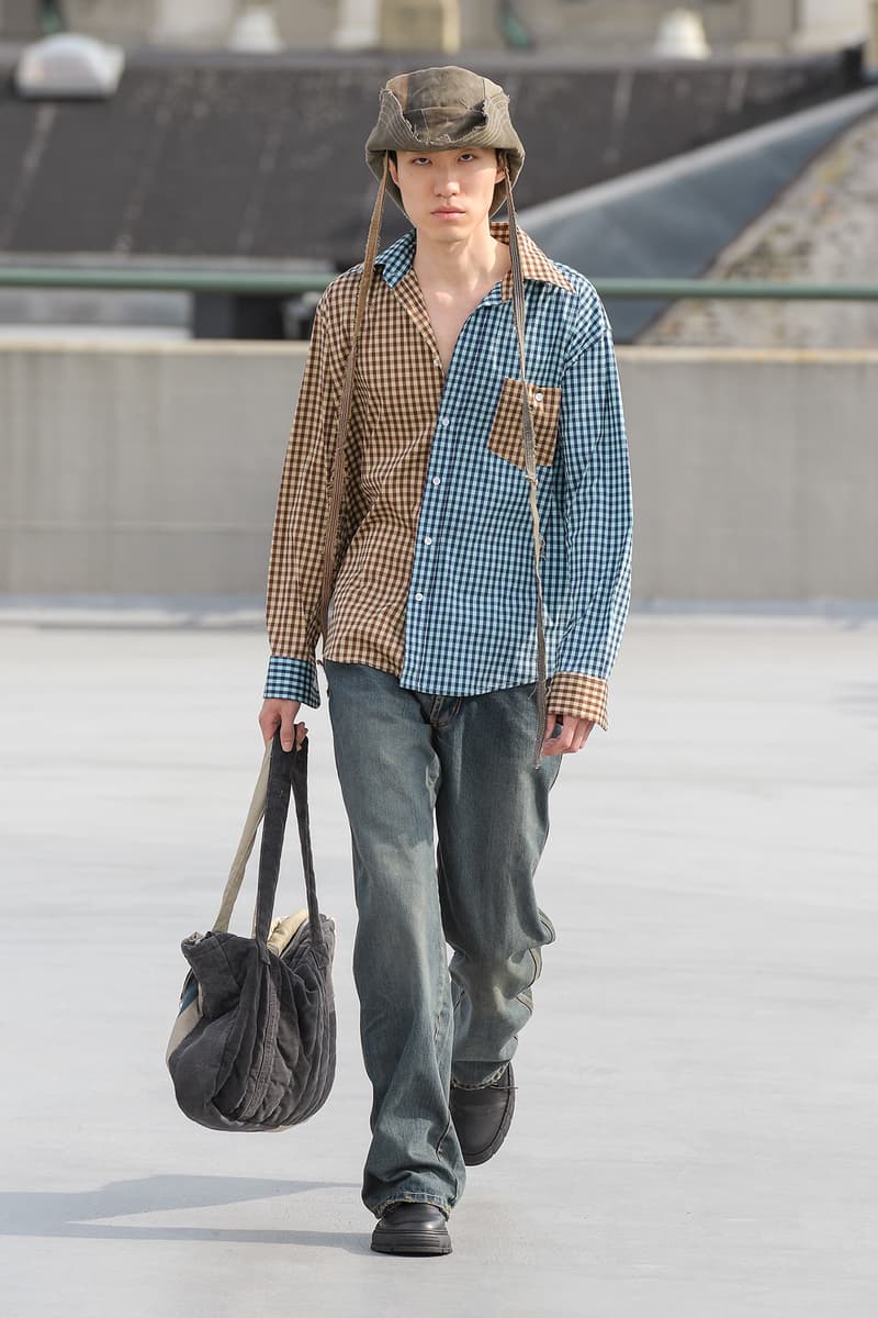 (di)vision Spring Summer 2022 runway show collection division Copenhagen Danish Brand Fashion Design Simon Nanna Wick upcycling shirt bag
