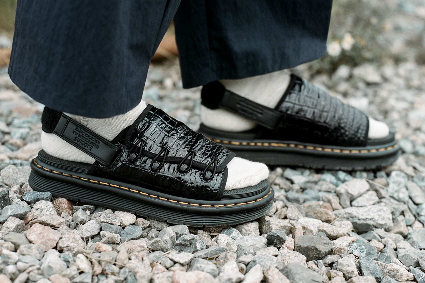 Dr Martens Suicoke Mura Sandals Collaboration Croc Leather