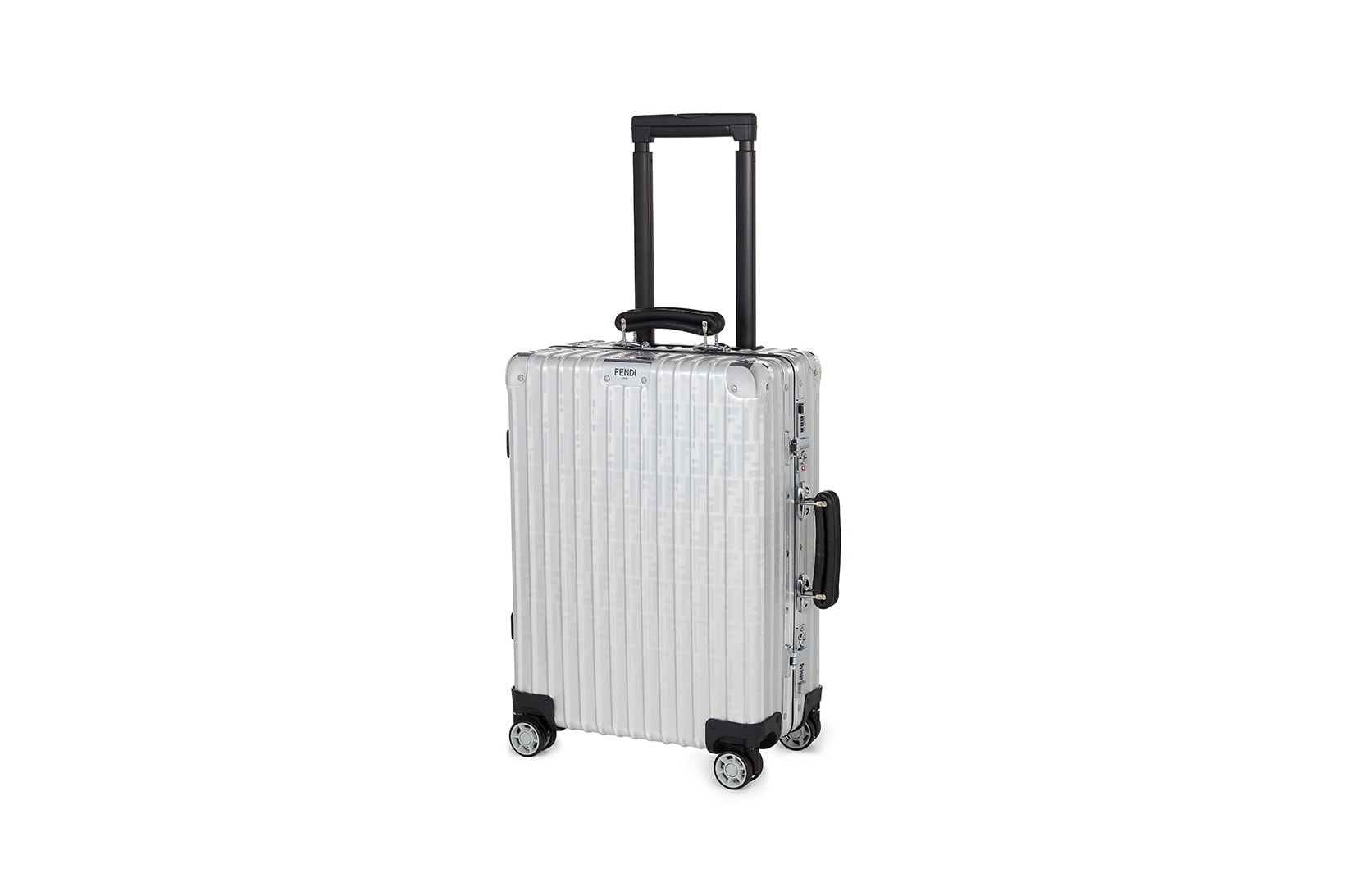 Fendi Rimowa Classic Cabin Suitcase Luggage Collaboration Silver