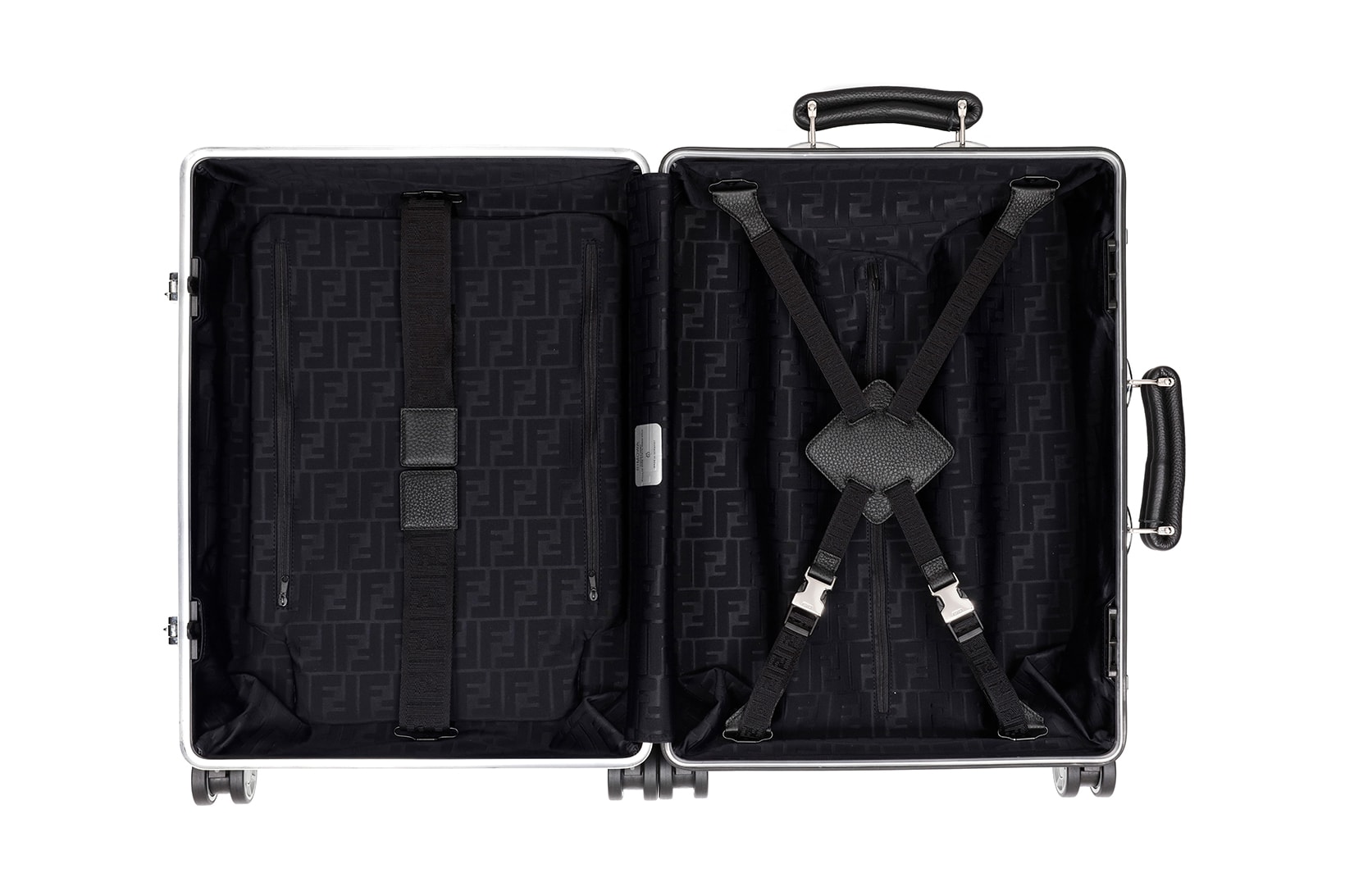 Fendi Rimowa Classic Cabin Suitcase Luggage Collaboration Silver