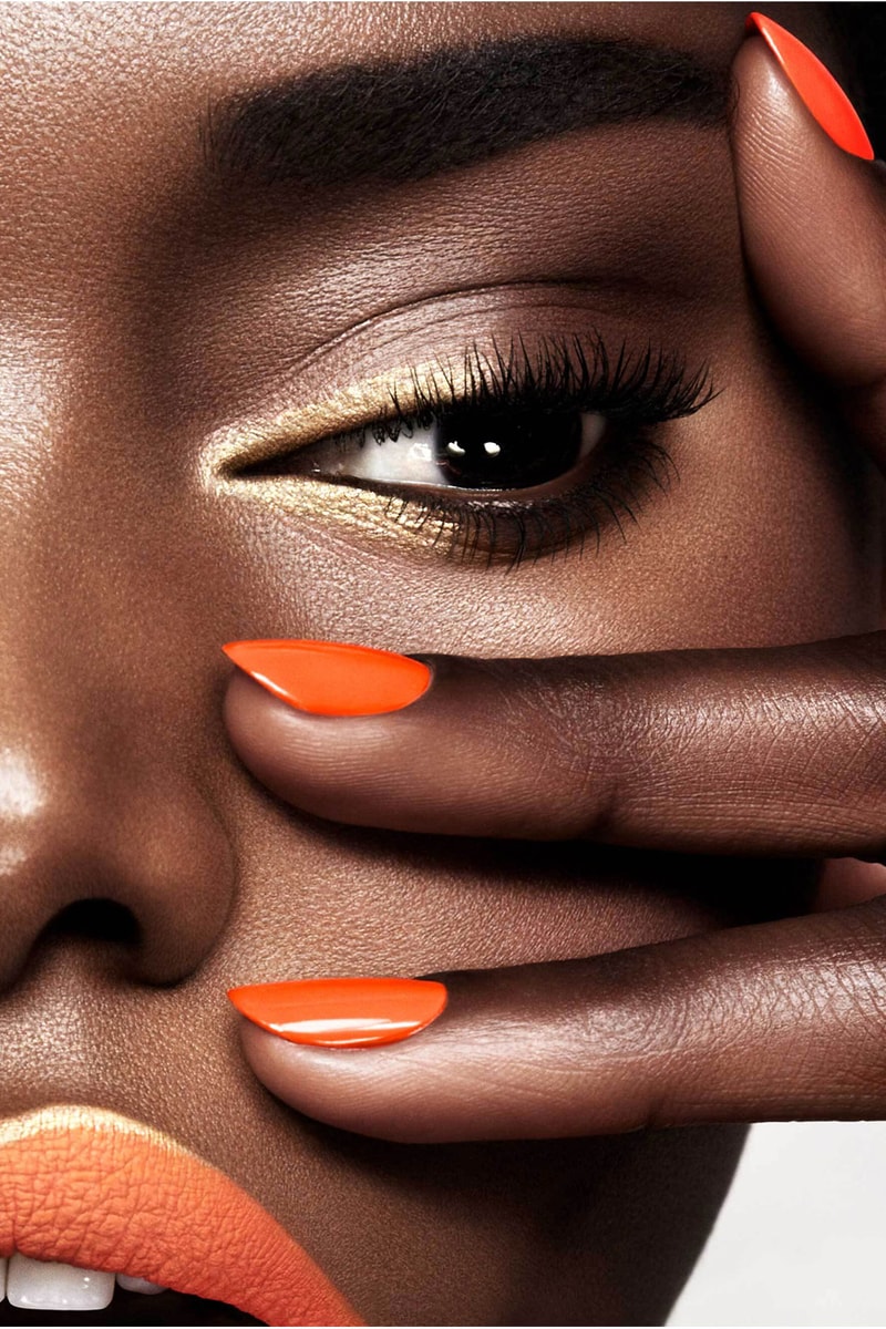 Hermes Beauty Nail Polish Lacquer Orange Boite Fingers Eyes Makeup Lipstick