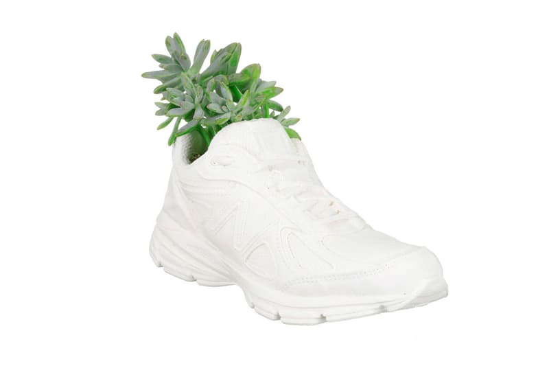 Hydroflora's New Balance 990v4 Sneaker Planter side view