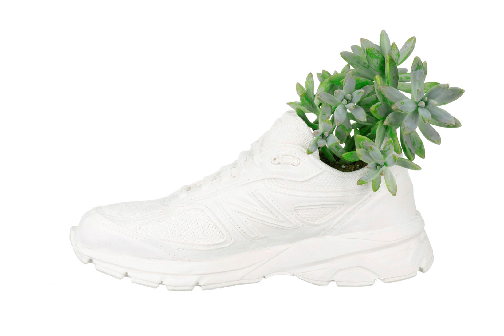 Hydroflora's New Balance 990v4 Sneaker Planter side view