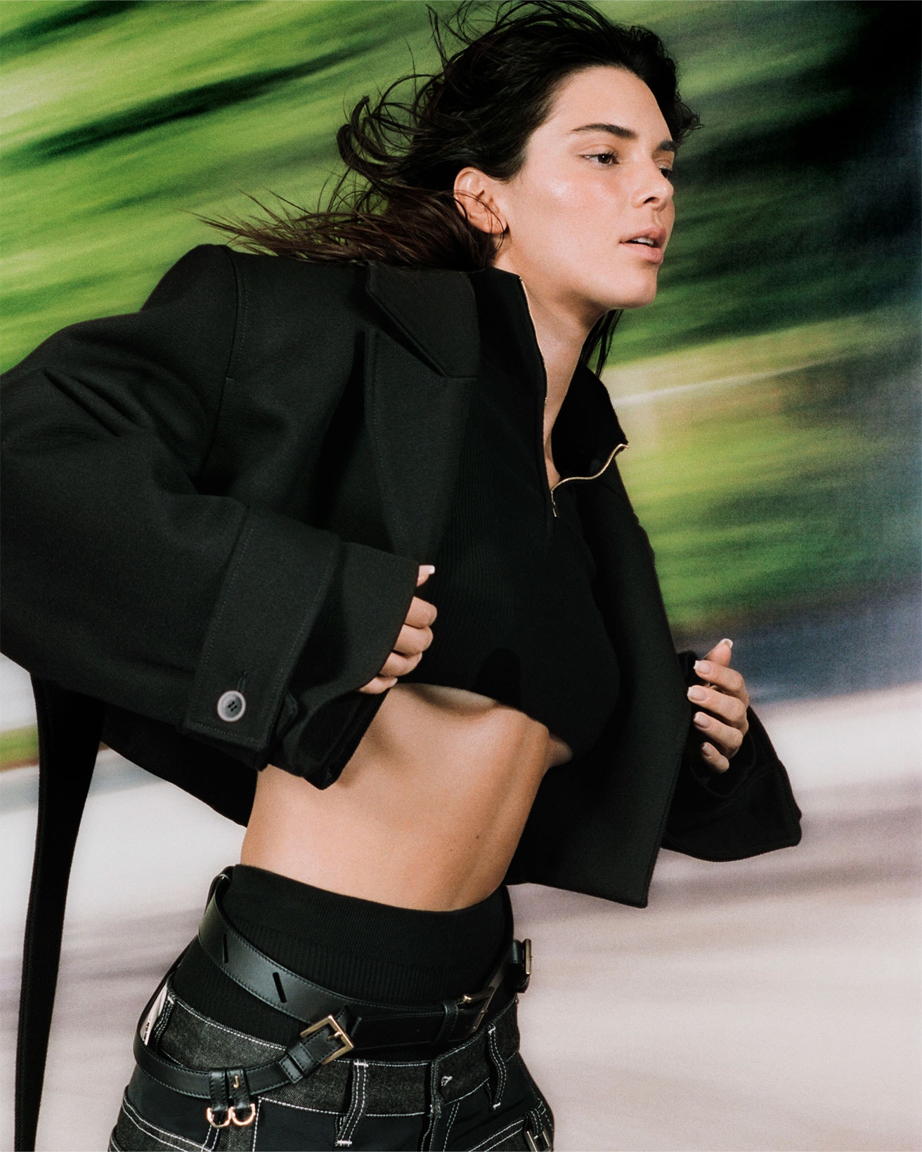 Jacquemus La Montagne Kendall Jenner Campaign Running Jacket Cropped