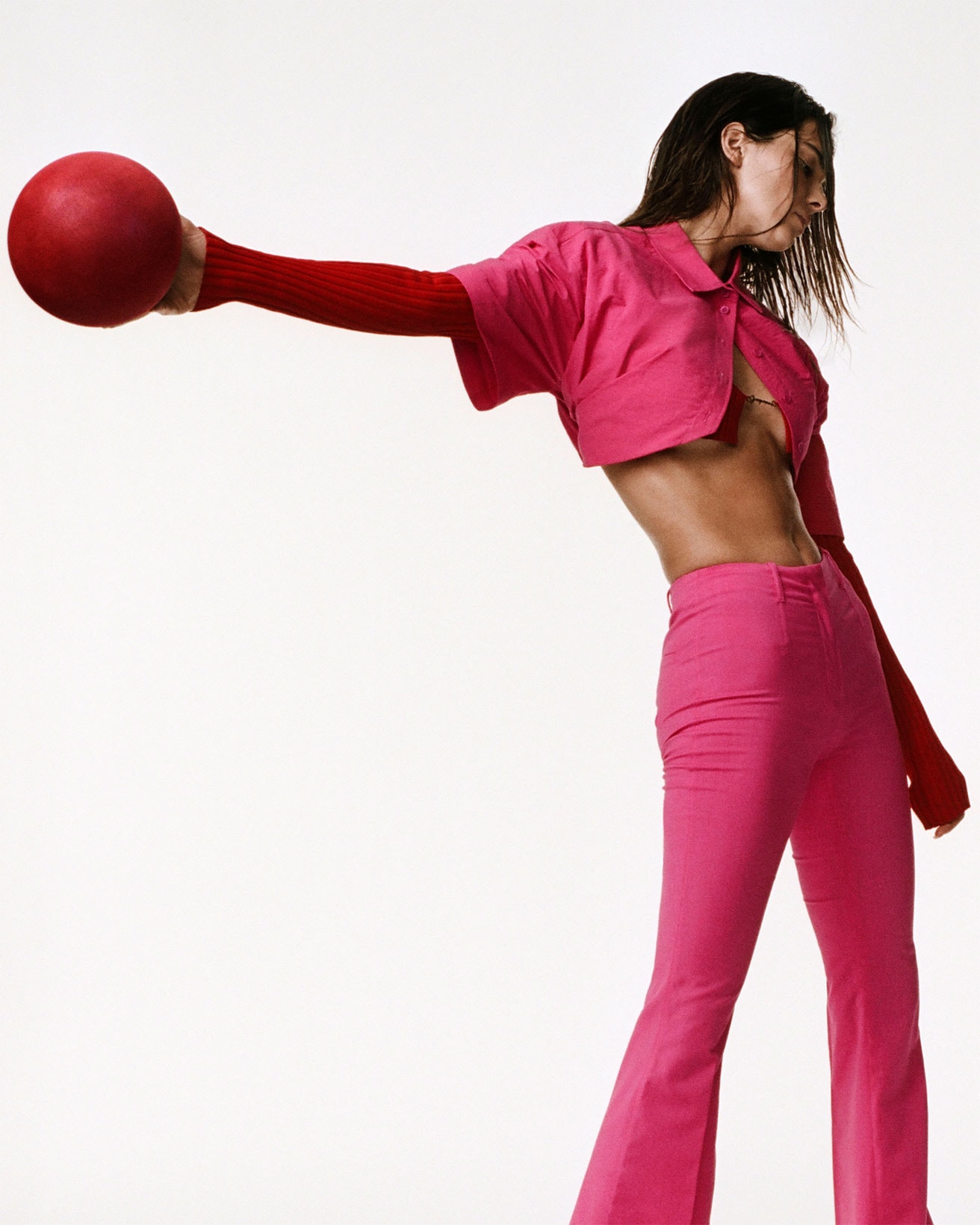 Jacquemus La Montagne Kendall Jenner Campaign Pink Top Bottom Trousers Ball