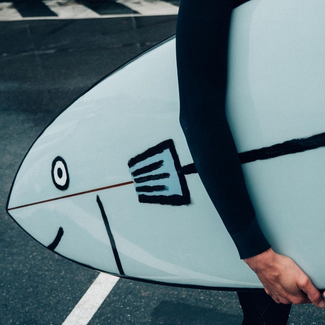 Jean Jullien Fernand Surfboards Hand-Painted Collaboration Fish