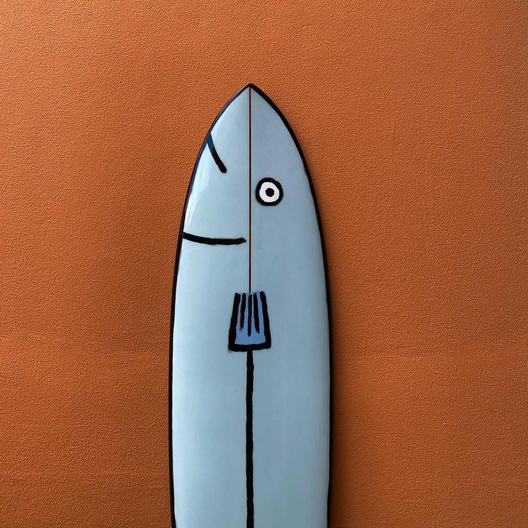 Jean Jullien Fernand Surfboards Hand-Painted Collaboration Fish