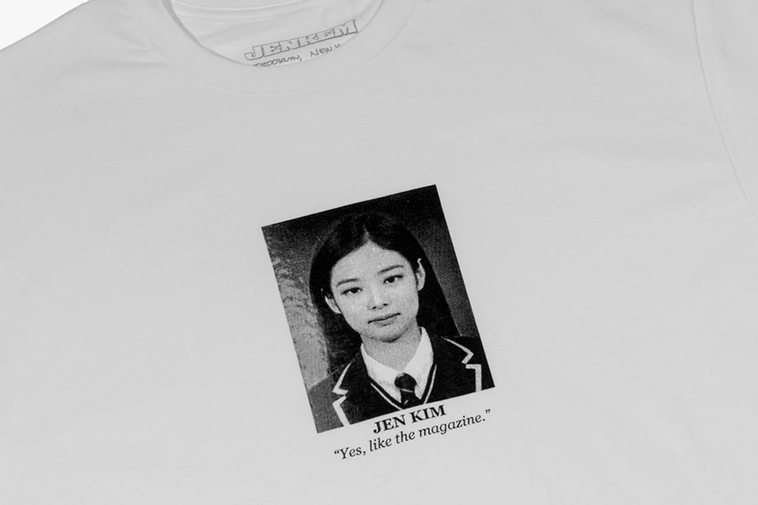 Jenkem Magazine BLACKPINK Jennie Kim T-Shirt Details Graduation Photo