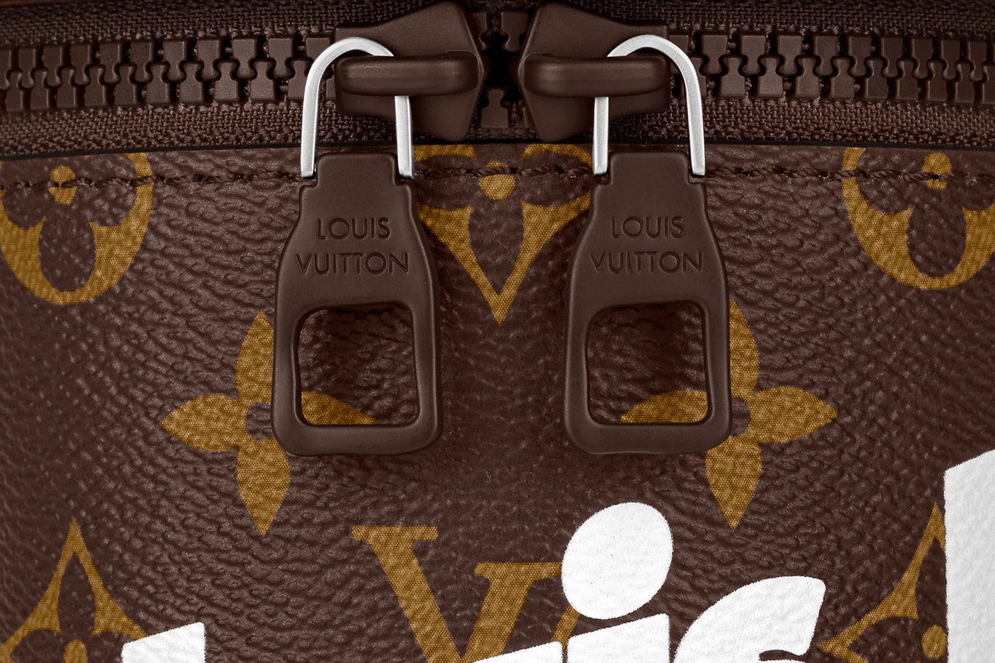 Louis Vuitton Coffe Cup Monogram Handbag Purse Zipper Details