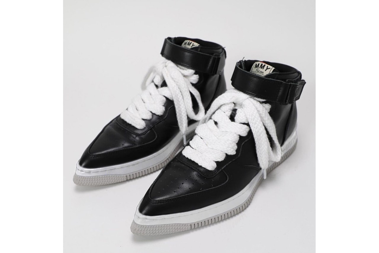 Mihara Yasuhiro 2022 Spring Summer Pointed Toe Sneakers Black High Top