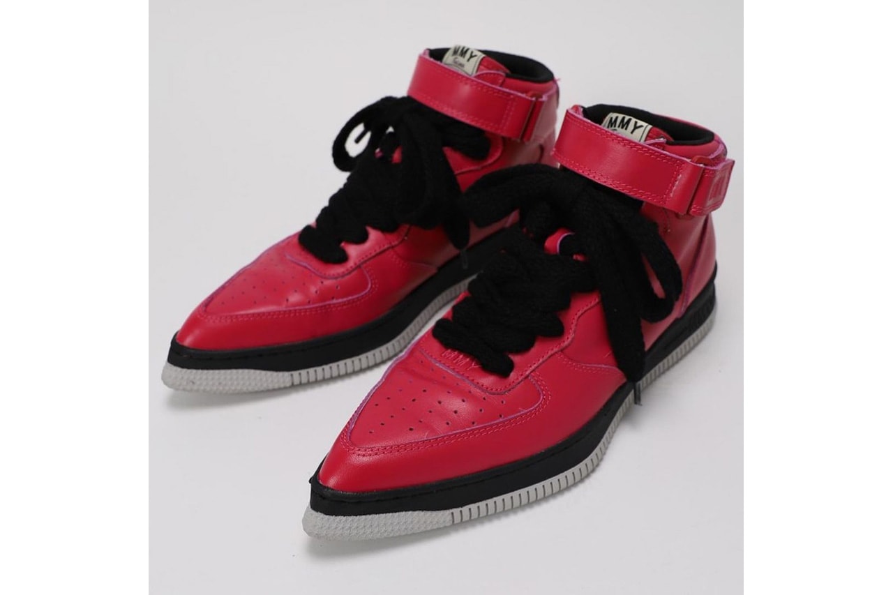 Mihara Yasuhiro 2022 Spring Summer Pointed Toe Sneakers Red Black high Top